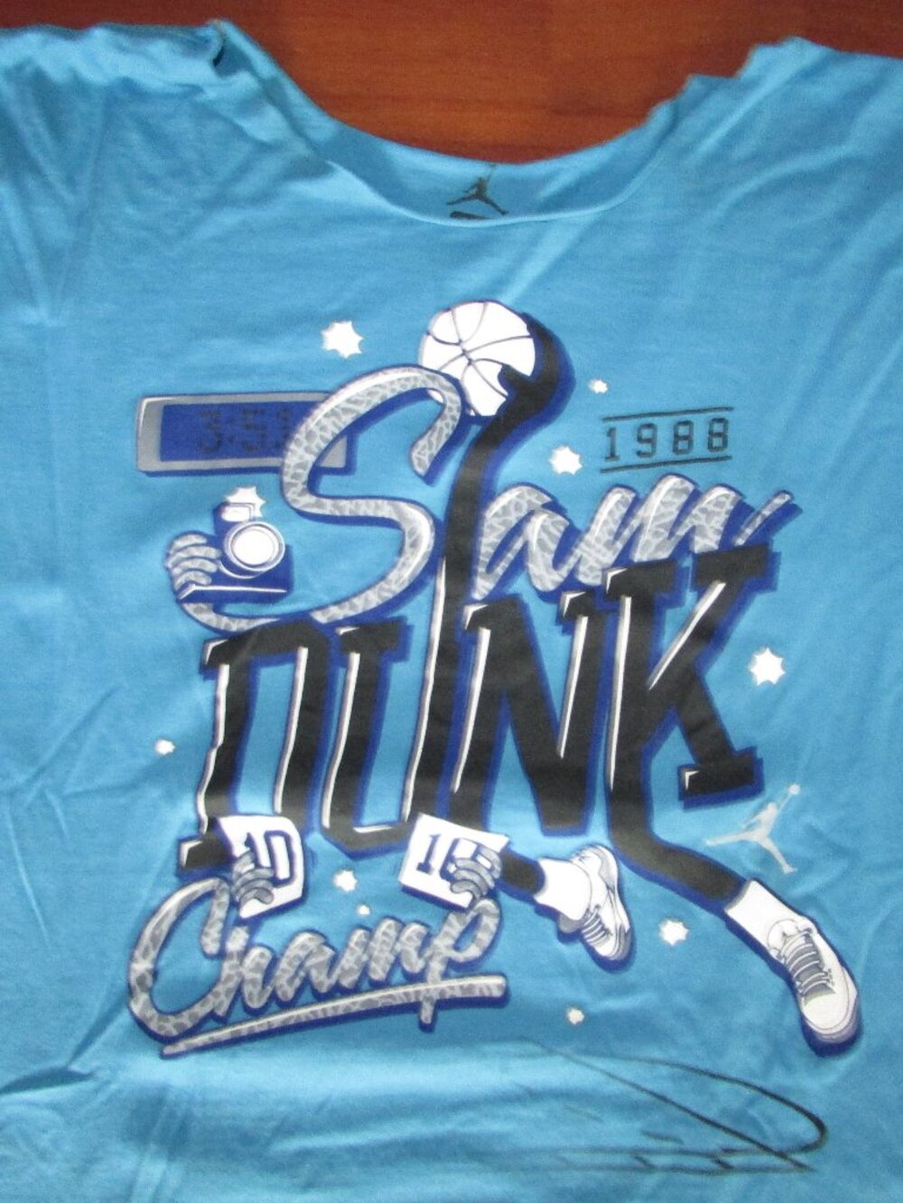 Jordan Brand 1988 Slam Dunk Champ Distressed Graphic Tee - Blue